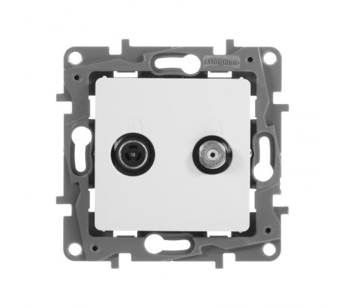 Etika Белый Розетка TV/SAT 2-х кабельная  672257  Legrand