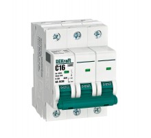 Выключатель автоматический без теплозащиты трехполюсный ВА-103М 3P 16А характеристика C 6кА  12520DEK  Dekraft