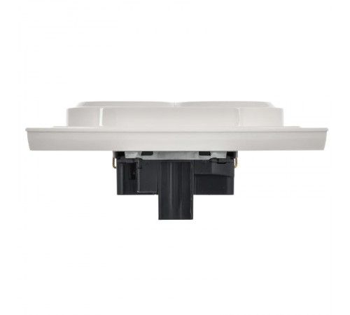 BRITE Розетка 2-ая с заземлением со шторками 16А в сборе РСш12-3-БрБ белый  BR-R24-16-K01-F-PRO  IEK