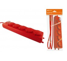 Удлинитель силовой Уз16-05В  (с крышками IP44, выключатель, 5 мест/10м ПВС 3х1,0)  SQ1302-0017  TDM