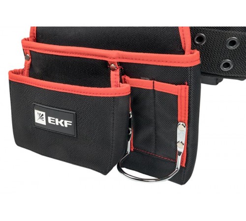 Сумка-пояс двухсекционная усиленная с двухшпеньковым ремнем С-12 Master  c-12  EKF