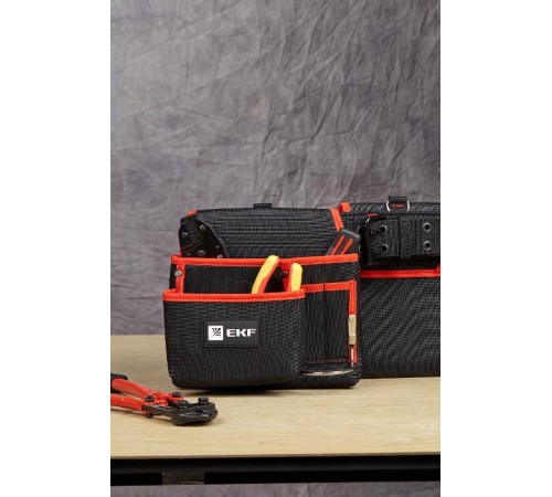 Сумка-пояс двухсекционная усиленная с двухшпеньковым ремнем С-12 Master  c-12  EKF