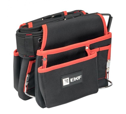 Сумка-пояс двухсекционная усиленная с двухшпеньковым ремнем С-12 Master  c-12  EKF