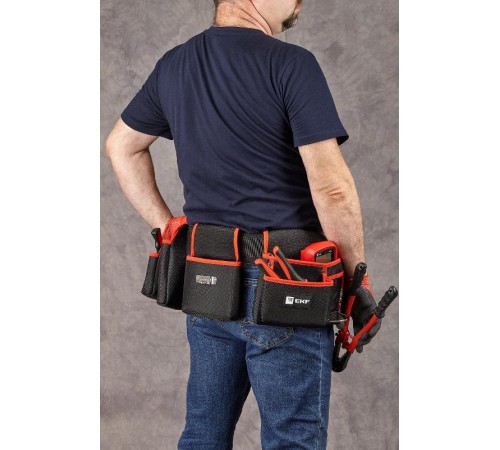 Сумка-пояс двухсекционная усиленная с двухшпеньковым ремнем С-12 Master  c-12  EKF