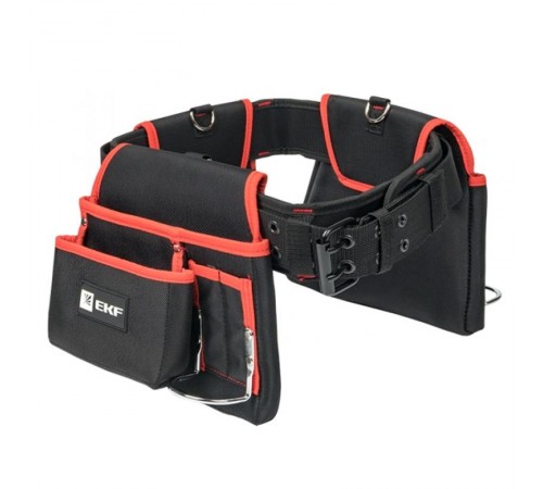 Сумка-пояс двухсекционная усиленная с двухшпеньковым ремнем С-12 Master  c-12  EKF