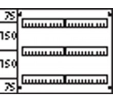 Пластрон с прорезями 2ряда/3 рейки-150мм AS223  ABB