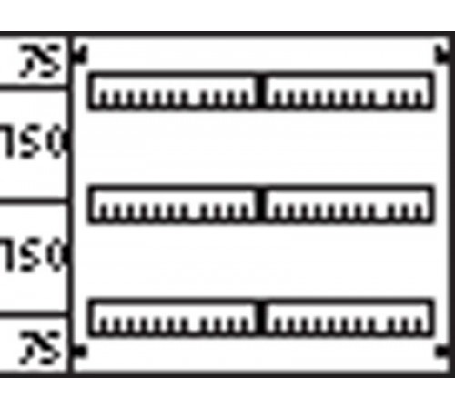 Пластрон с прорезями 2ряда/3 рейки-150мм AS223  ABB