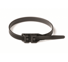 Хомут PL12. плоский двойной замок. черный 9х510  26456  DKC