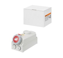 Розетка настенная, с выключателем и блокировкой IP67 63А 3Р+РЕ 380В  SQ0611-0069  TDM