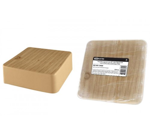 Коробка распределительная КР 100х100х44 о/п сосна IP40, инд. штрихкод  SQ1401-0409  TDM