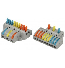 Клемма  NO-225-409 проходная разветвительная 222-4139 с рычагами 3/9 полюсов 0.08-2.5/4 мм2 (упаковка 10 шт.)  Б0067958  ЭРА