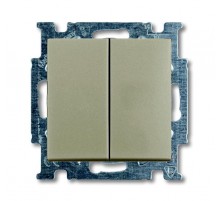 ABB Basic 55 Шампань Выключатель 2-х клавишный  1012-0-2167   2CKA001012A2167  ABB
