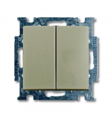 ABB Basic 55 Шампань Выключатель 2-х клавишный  1012-0-2167   2CKA001012A2167  ABB