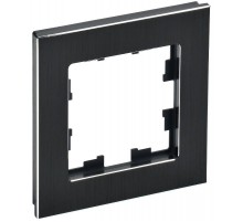 BRITE Рамка 1-ая РУ-1-1-БрЧ металл черный  BR-M12-M-K02  IEK