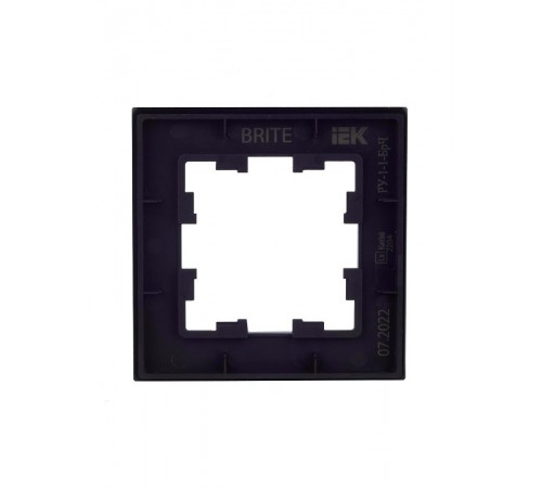 BRITE Рамка 1-ая РУ-1-1-БрЧ металл черный  BR-M12-M-K02  IEK