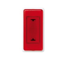 Simon 27 Индикатор системы "ждите-входите", прозрачный красный рассеиватель, узкий модуль, S27, белый  27810-34  Simon