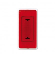 Simon 27 Индикатор системы "ждите-входите", прозрачный красный рассеиватель, узкий модуль, S27, белый  27810-34  Simon