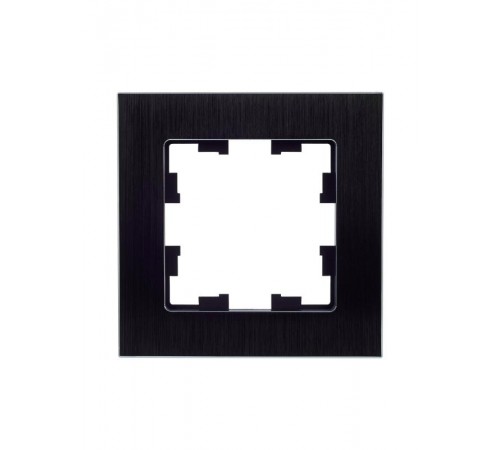 BRITE Рамка 1-ая РУ-1-1-БрЧ металл черный  BR-M12-M-K02  IEK