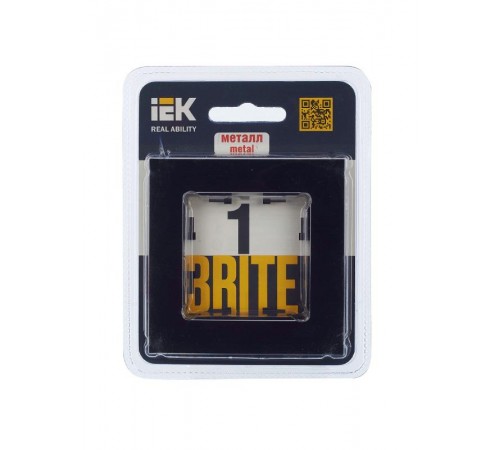 BRITE Рамка 1-ая РУ-1-1-БрЧ металл черный  BR-M12-M-K02  IEK