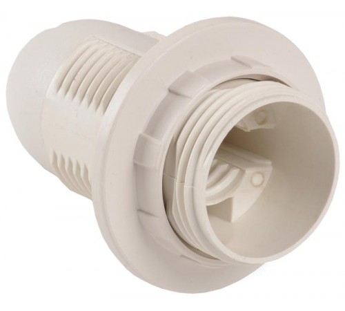 Патрон с кольцом пластик Е14 белый, индивидуальный пакет, Ппл14-02-К12  EPP21-02-02-K01  IEK