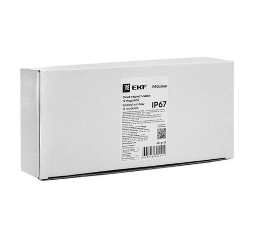 Окно герметичное 12 модулей IP67 PROxima  ak-g-12  EKF