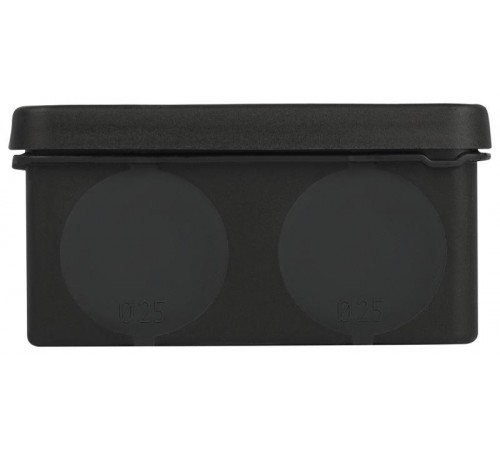 Распаячная коробка  KOR-100-100-50-9g-2MP-B двухкомпонентная HF стойкая к УФ 100х100х50мм черная прямой монтаж IP67 KOR-100-100-50-9g-2MP-B  Б0062770