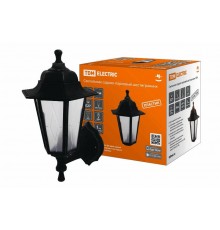 Светильник садово-парковый НБУ 06-60-001 шестигранник, настенный, пластик, расс.пластик, черный  SQ0330-0761  TDM