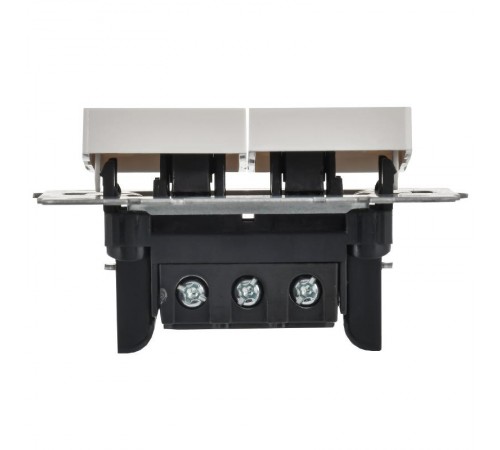 BRITE Выключатель 2-клавишный проходной 10А ВС10-2-6-БрБ белый  BR-V22-0-10-K01-PRO  IEK