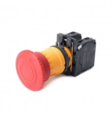 Кнопка аварийного останова SB5 в сборе 22мм 40мм ключ пластик 1НО+1НЗ  SB5AS8445  SE