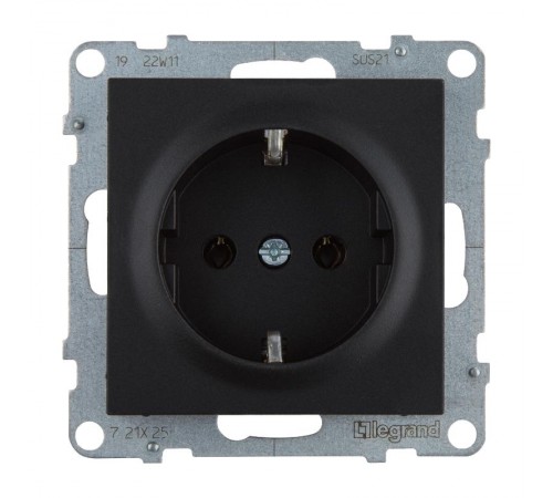SUNO Силовая розетка 2К+З 16А 250В.Винтовые зажимы. Цвет "Антрацит"  721425  Legrand