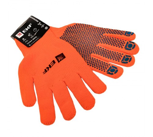 Перчатки рабочие ТОЧКА ЗИМА с ПВХ-покрытием утепленные (7 класс, 10 разм) EKF Professional  pe7ac-10-pro  EKF