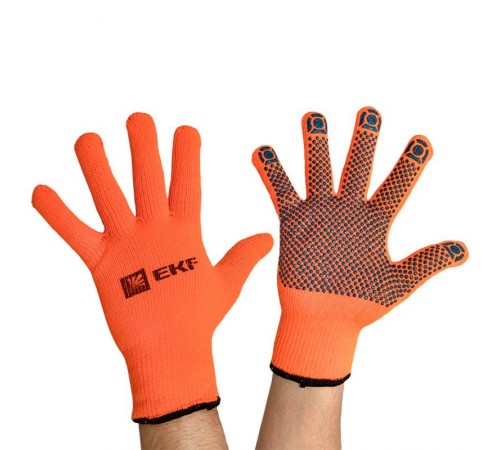 Перчатки рабочие ТОЧКА ЗИМА с ПВХ-покрытием утепленные (7 класс, 10 разм) EKF Professional  pe7ac-10-pro  EKF