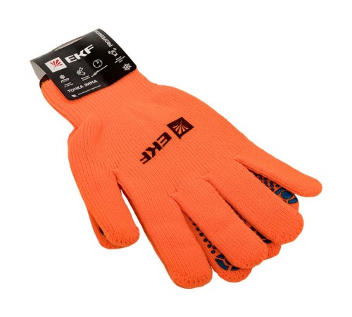 Перчатки рабочие ТОЧКА ЗИМА с ПВХ-покрытием утепленные (7 класс, 10 разм) EKF Professional  pe7ac-10-pro  EKF