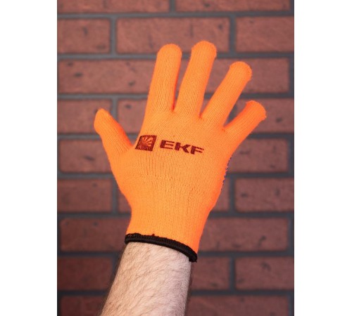 Перчатки рабочие ТОЧКА ЗИМА с ПВХ-покрытием утепленные (7 класс, 10 разм) EKF Professional  pe7ac-10-pro  EKF