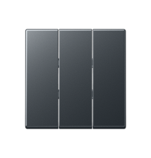 Тройная клавиша для балансирных механизмов выключателей (кнопок); термопласт; матовый антрацит; A500  A593BFANM  Jung