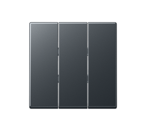 Тройная клавиша для балансирных механизмов выключателей (кнопок); термопласт; матовый антрацит; A500  A593BFANM  Jung