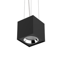 Светильник светодиодный DL-02 Cube подвесной 125х135 мм 20Вт 4000K 35° RAL9005 черный муар  V1-R0-90360-30000-2002040  VARTON