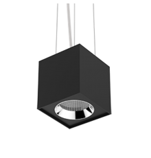 Светильник светодиодный DL-02 Cube подвесной 125х135 мм 20Вт 4000K 35° RAL9005 черный муар  V1-R0-90360-30000-2002040  VARTON