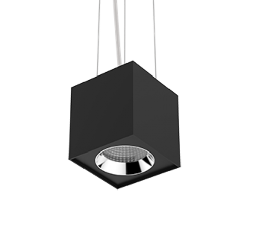 Светильник светодиодный DL-02 Cube подвесной 125х135 мм 20Вт 4000K 35° RAL9005 черный муар  V1-R0-90360-30000-2002040  VARTON