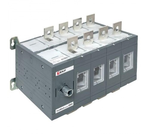 Рубильник 630A 4P реверсивный без рукоятки управления TwinBlock  tb-s-630-4p-rev  EKF