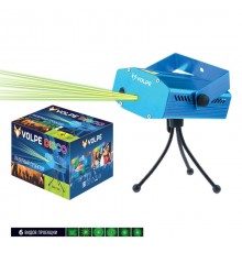 Светильник лазерный проектор, 6 типов проекции, микрофон, с регулировкой UDL-Q350 6P/G BLUE  UL-00001185  Volpe