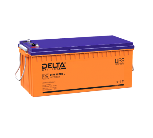 Акумуляторная батарея UPS серии DTM 12200 L  12В/200Ач  DTM 12200 L  DELTA