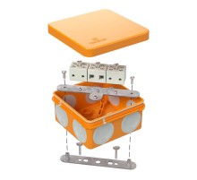 Коробка огнестойкая для о/п двухкомпонентная 60-0210-FR6.0-6 Е15-Е120 80х80х40 IP66  6p, 6.0 мм.кв. 60-0210-FR6.0-6  Промрукав