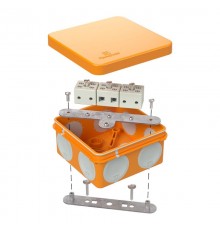 Коробка огнестойкая для о/п двухкомпонентная 60-0210-FR6.0-6 Е15-Е120 80х80х40 IP66  6p, 6.0 мм.кв. 60-0210-FR6.0-6  Промрукав