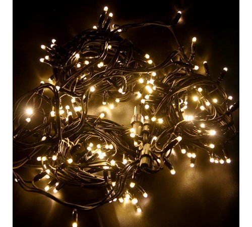 Гирлянда Нить (дюраплей) 20м, с эффектом мерцания, черный каучук, 230В, цвет Тёплый белый  315-176  NEON-NIGHT