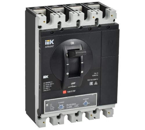 ARMAT Авт. выкл. лит. корпус 4P H 50кА 400А ТМ рег.  AR-MCCB-4H-050-0400A-ATUC  IEK