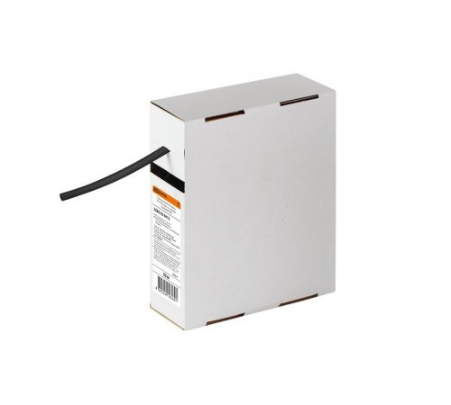 Термоусаживаемая трубка ТУТнг 6/3 черная в коробке (10 м/упак)   SQ0518-0413  TDM