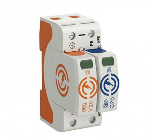 Устройства защиты от импульсных перенапряжений УЗИП для силовых сетей 1+NPE (Класс II), 320 В (V20-1+NPE-320)  5095261  OBO Bettermann