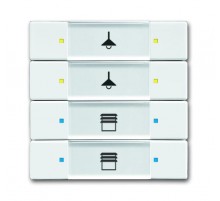 6127/02-84-500 Сенсор 4/8-кл. многофункциональный, альпийский белый  6117-0-0235  2CKA006117A0235  ABB