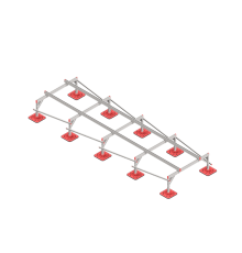Опорная конструкция для установки оборудования TECHNORAPTOR FOOT 1500х5000  KM-TR-F-SSEI-1500-5000  КМ - профиль